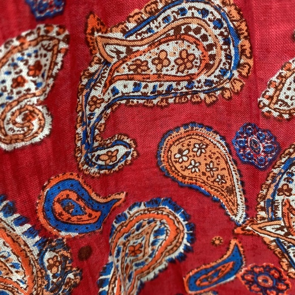 Free People, Women’s Size XL, Sundown Paisley Bodysuit, Maroon Vintage Combo - Picture 4 of 8